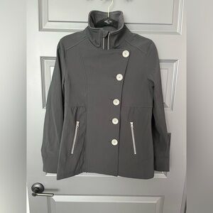 Prana Gray Water Resistant Utility Jacket with Tailored Design